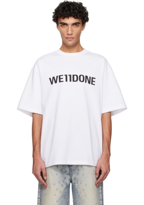 We11done White Large Basic Logo T-shirt