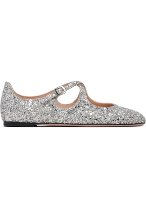 Bally Silver Beliska Ballerina Flats