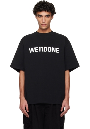 We11done Black Large Basic Logo T-shirt