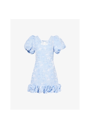 Womens Sister Jane Marlin Floral-Jacquard Woven Mini Dress