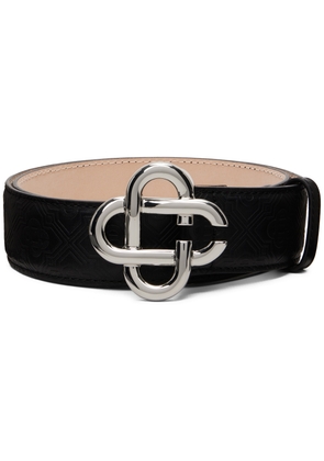 Casablanca Black CC Logo Buckle Belt