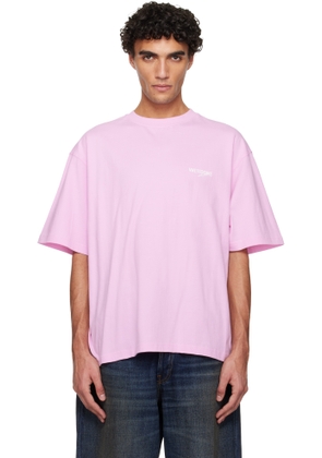 We11done Pink '1506' Wave Logo T-shirt