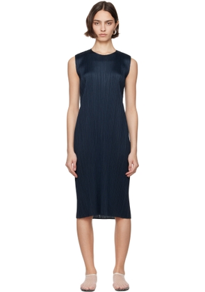 PLEATS PLEASE ISSEY MIYAKE Navy Monthly Colors April Midi Dress