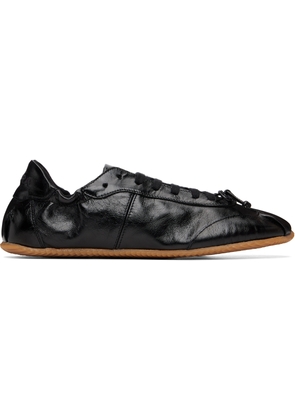 ABRA Black Ballerina Leather Sneakers