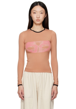 Baserange Beige Alloy Long Sleeve T-shirt