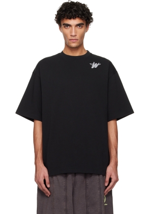 We11done Black 'WD' Logo T-shirt