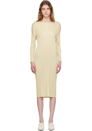 PLEATS PLEASE ISSEY MIYAKE Yellow Monthly Colors December Midi Dress