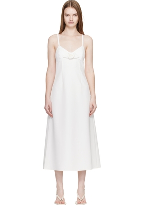 Sandy Liang White Pilton Midi Dress