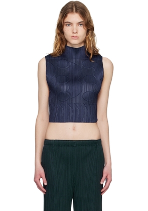PLEATS PLEASE ISSEY MIYAKE Navy Tune Top