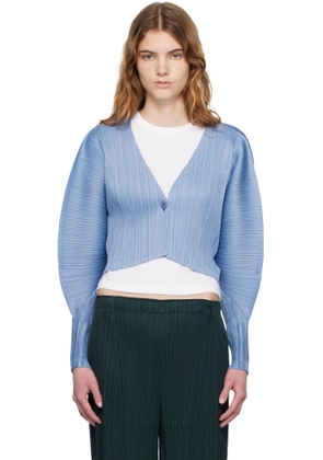 PLEATS PLEASE ISSEY MIYAKE Blue Monthly Colors December Cardigan