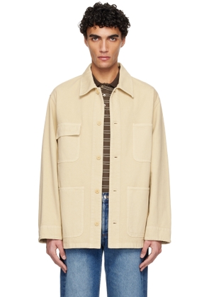 A. P.C. Beige Embroidered Overshirt