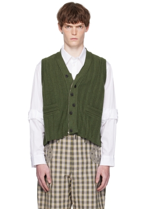 Kiko Kostadinov Green Fitz Knit Vest