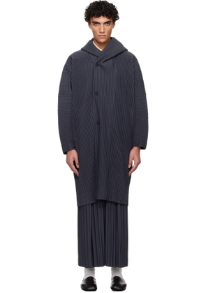 HOMME PLISSÉ ISSEY MIYAKE Navy Monthly Colors December Coat