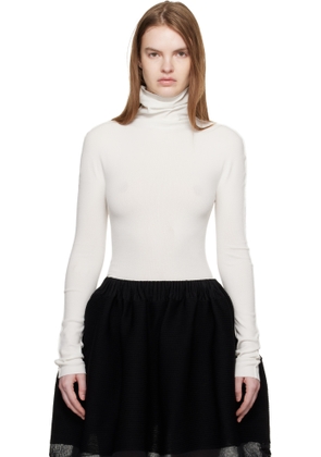 ISSEY MIYAKE White December Cotton Baguette Turtleneck