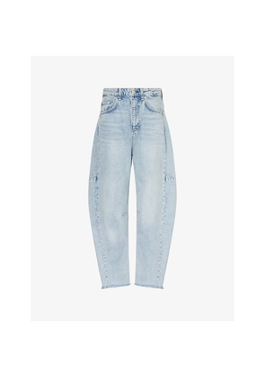 Womens Rag & Bone Charlie Barrel-Leg High-Rise Jeans