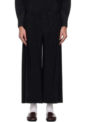 HOMME PLISSÉ ISSEY MIYAKE Black Pleats Bottoms 2 Trousers