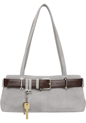 OSOI Gray Shoulder Brocle Mini Bag