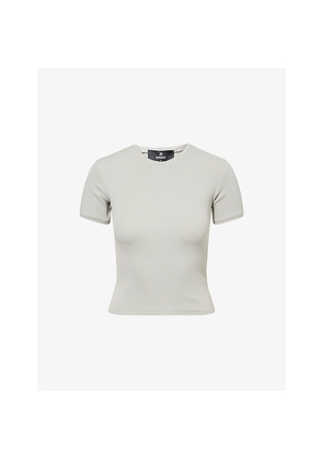 Womens Represent Initial Ribbed Stretch-Cotton T-Shirt