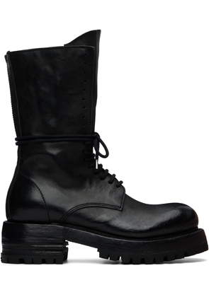 A DICIANNOVEVENTITRE Black Horse Luke High Biker Boots
