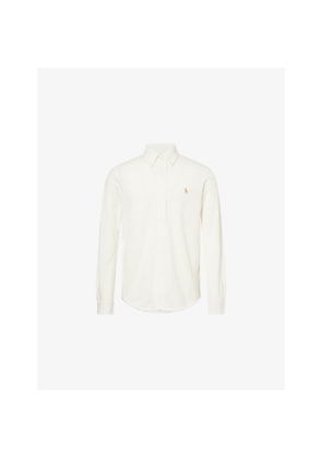 Mens Polo Ralph Lauren Button-Down Curved-Hem Cotton-Piqué Shirt
