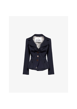 Womens Vivienne Westwood Drunken Draped Wool Jacket