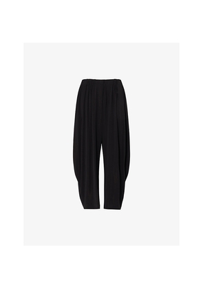 Womens Issey Miyake Draped Crop-Leg Woven Trousers