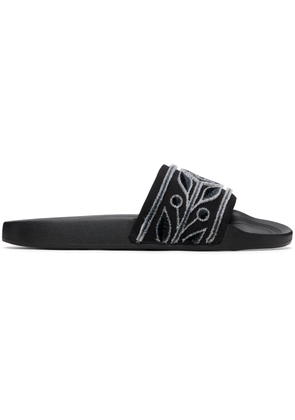 Casablanca Black Flocked Pool Slides