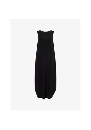 Womens Issey Miyake Draped Sleeveless Woven Midi Dress