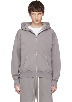 Les Tien Gray Heavyweight Zip Hoodie