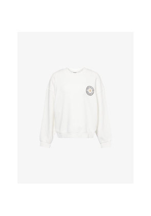 Womens 4th & Reckless Nina Logo-Embroidery Cotton-Jersey Sweatshirt