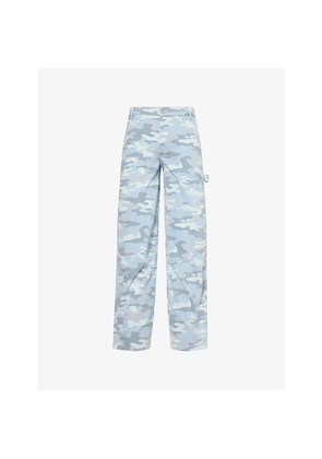 Womens Damson Madder Drew Straight-Leg Denim Jeans