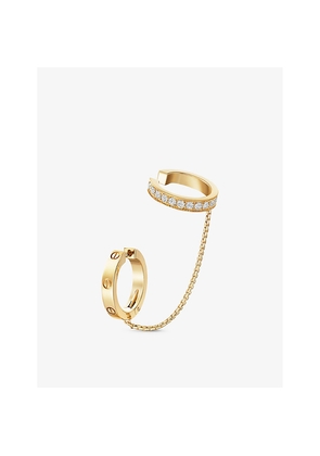 Cartier Love 18ct Yellow-Gold and 0.34 Brilliant-Cut Diamond Hoop Earring