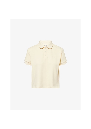 Womens Sandy Liang Louise Cropped Cotton Piqué Blend Polo Shirt