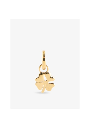 Womens Enamel Copenhagen Clover 18ct Yellow Gold-Plated 925 Sterling Silver Earring Charm