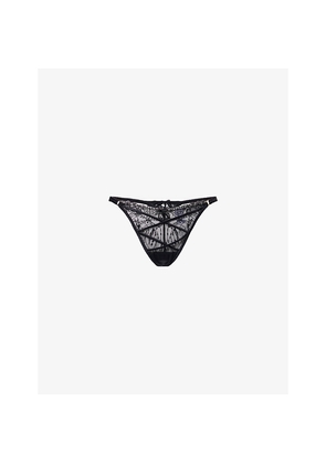 Womens Lounge Underwear Yasmine Floral Lace Thong