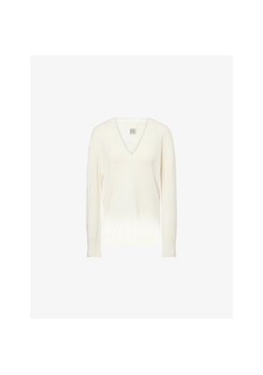Womens Toteme V-Neck Relaxed-Fit Cashmere Jumper