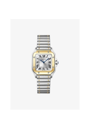 Santos De Cartier Small Model 18ct Yellow-Gold and Steel Quartz Watch