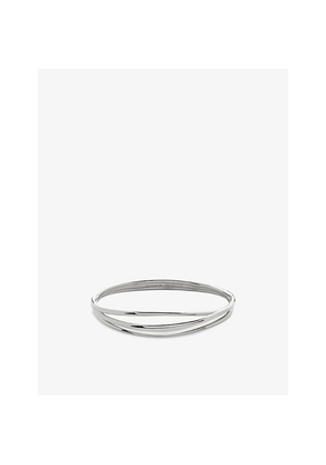 Womens Monica Vinader Nura Wrap Sterling-Silver Bangle