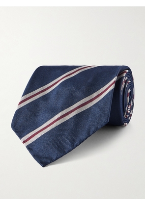 Dunhill - 9.5cm Striped Silk-Twill Tie - Men - Burgundy