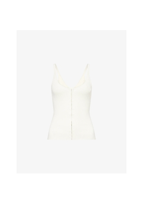 Womens Reformation Eloise Ribbed Cotton-Blend Knit Top