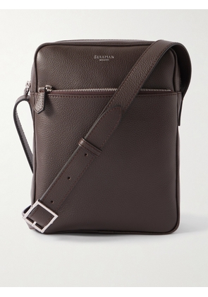 Serapian - North South Full-Grain Leather Messenger Bag - Men - Brown