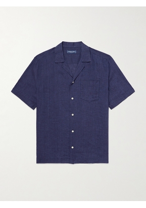 Frescobol Carioca - Angelo Camp-Collar Linen Shirt - Men - Blue - M