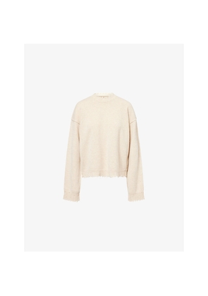 Womens Uma Wang Distressed Round-Neck Cashmere Jumper