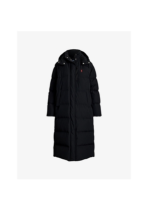 Womens Polo Ralph Lauren Logo-Embroidered Hooded Shell-Down Puffer Coat