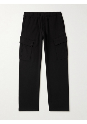 C.P. Company - Straight-Leg Logo-Embroidered Cotton-Jersey Cargo Sweatpants - Men - Black - S