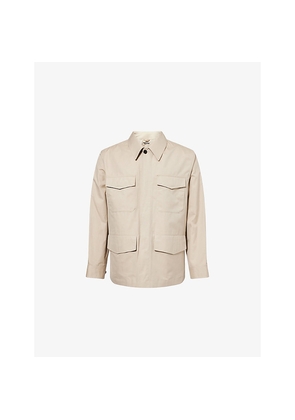 Mens Dunhill Officers Flap-Pocket Cotton-And-Silk Shirt Jacket