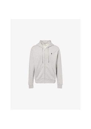 Mens Ami Paris Ami De Coeur Logo Cotton-Jersey Hoody