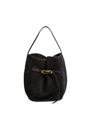 Belted large bucket bag