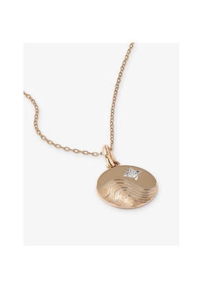 Womens La Maison Couture Skydiamond Elemental Water 14ct Yellow Gold and 0.068ct Lab-Grown Diamond Pendant Necklace