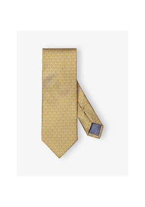 Mens Eton Geometric-Print Silk Tie